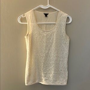 Ann Taylor Ivory Lace Tank Top